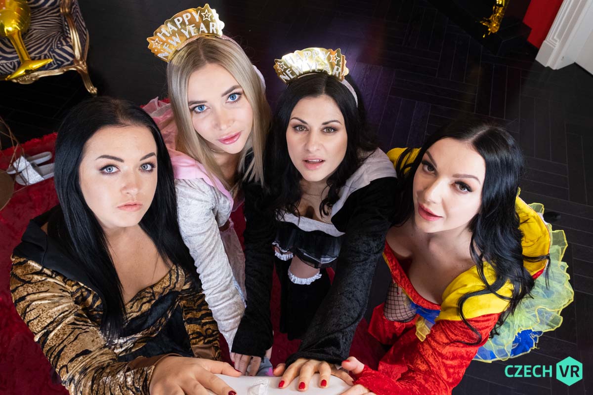 Billie Star Lady Gang Venera Maxima Zuzu Sweet Welcoming New Year VR Porn Video Czech VR